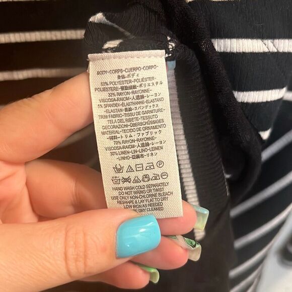 ✨Free People Tangerine Stripe Black Sz Small Top✨ - Picture 11 of 11